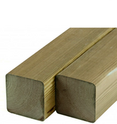 Poteaux carrés en pin - Raboté imprégné