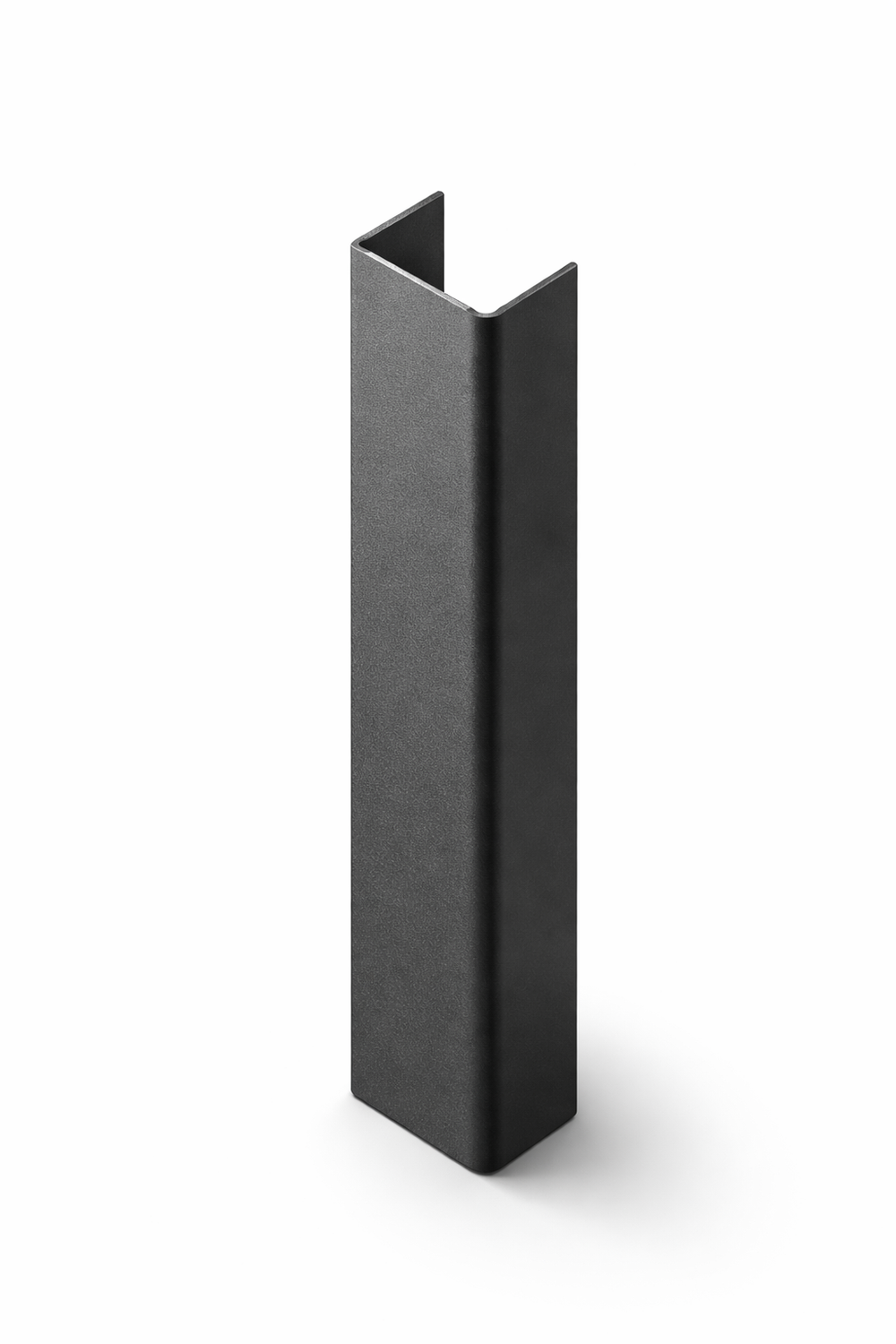 Aluminium begin of eindprofiel voor een aluminium ME-HA paal voor een strakke tuinafsluiting