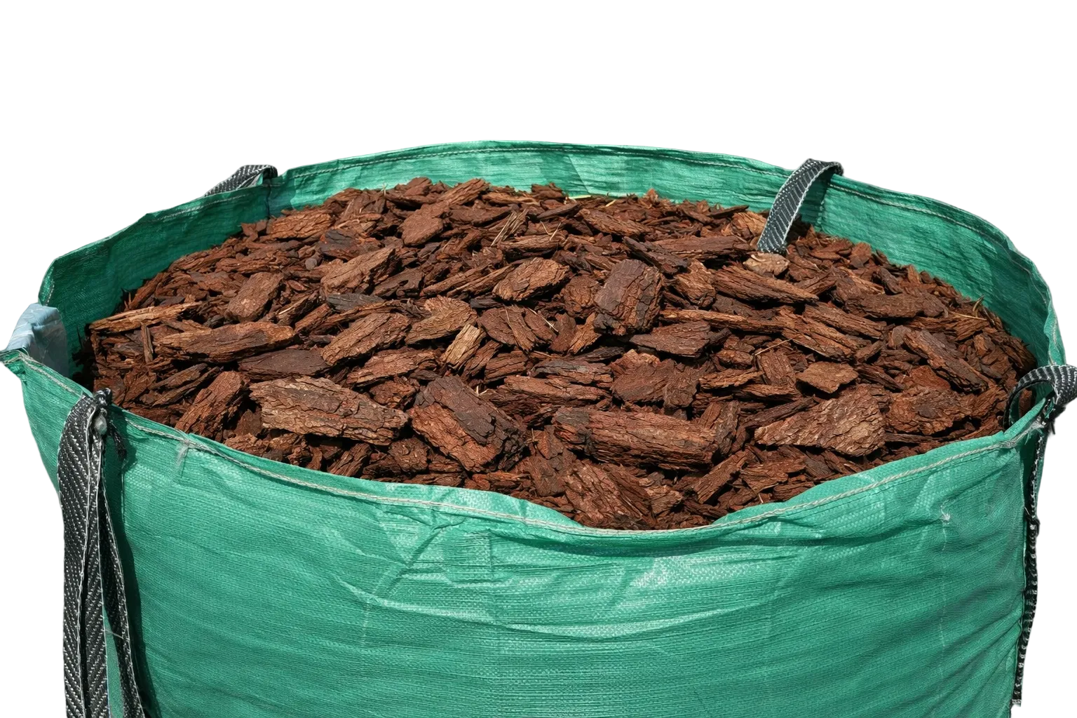 Big bag met grove Franse pijnboomschors kaliber 40 mm voor tuinpaden en grote groenprojecten