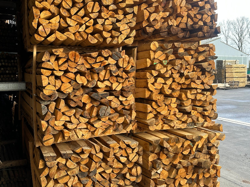 Halfronde kastanje palen - dia. 10/12