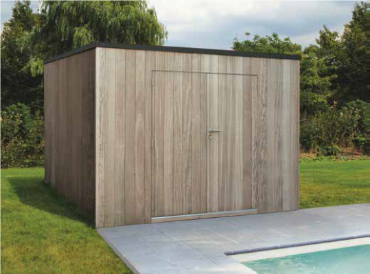 Box in Padoek dubbele deur/schuifdeur