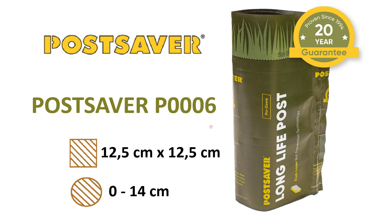 Postsaver 6- tot dia. 14cm of 12.5x12.5cm