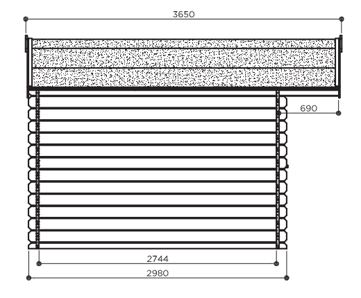 Classic line seriewerk - wanddikte 28mm - 418x298cm