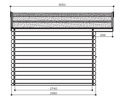 Classic line seriewerk - wanddikte 34mm - 388x388cm