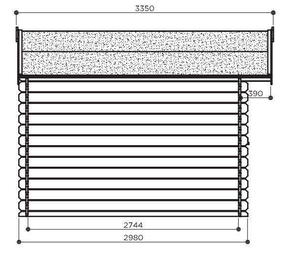 Classic line seriewerk - wanddikte 28mm - 298x298cm