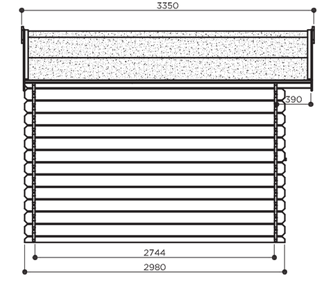 Classic line seriewerk - wanddikte 28mm - 358x298cm