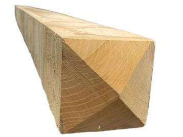 Vierkante eiken palen diamantkop - 14x14x240cm