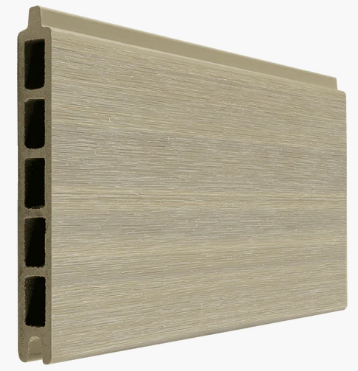 Washington Premium houtcomposiet schutting kleur Light Grey – modern composiet tuinscherm dat kleurvast en stormbestendig is