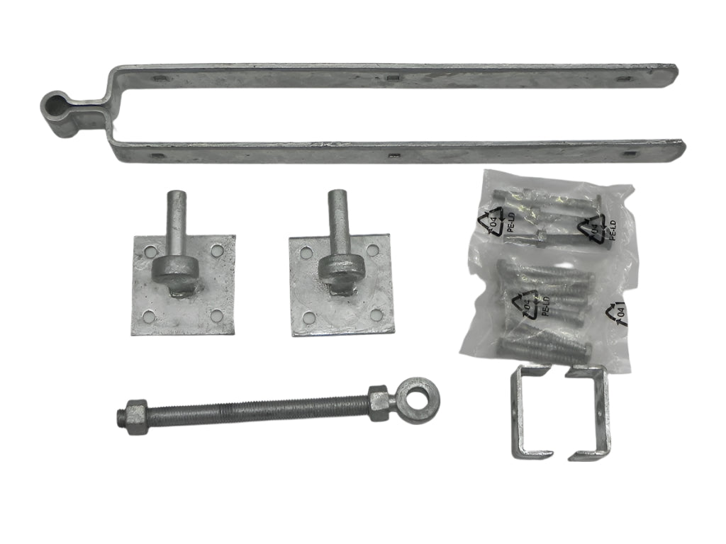 Ensemble pour portail anglais avec pouces sur plaque (galvanisé)