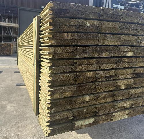 Blokhutprofielen in Rood Noorse Den - Geïmpregneerd duurzaamheidsklasse 4