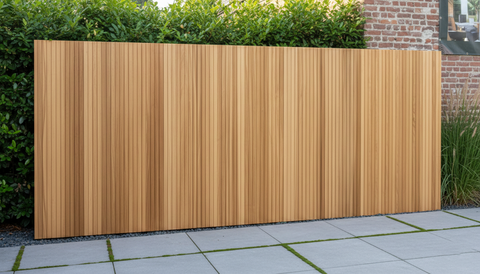 Tuinwand in thermowood ayous