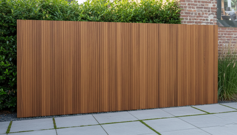 Tuinwand in thermowood vuren