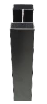 Poteau intermédiaire en aluminium pour écran en fibre Ecowood